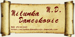 Milunka Danesković vizit kartica